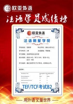 教学实力见证——法语明星学员成绩单汇总